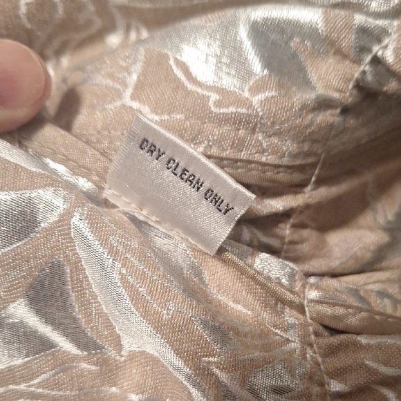 Chic Silver Floral Women's Trench Coat - Picture 12 of 14